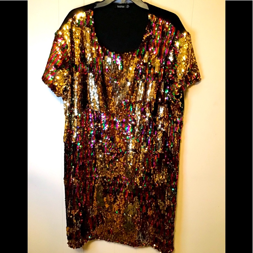 Boohoo sequin dress